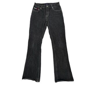 Tommy Hilfiger Black Bootcut Tommy Distressed Denim Jeans Size 3 Women’s